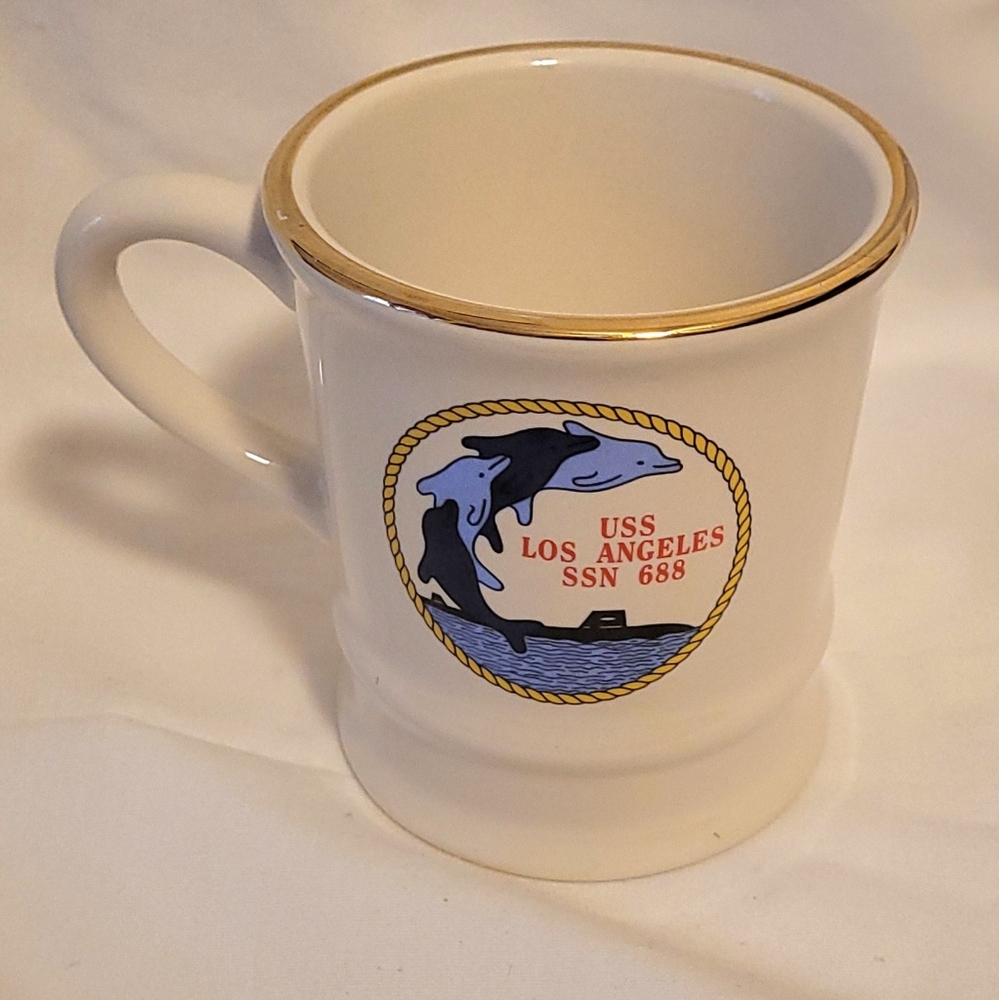 Vintage USS Los Angeles (SSN-688) Navy Mug with "Lo's" Name On it.